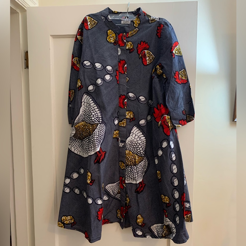 NWOT Zuri Dress Chicken Print